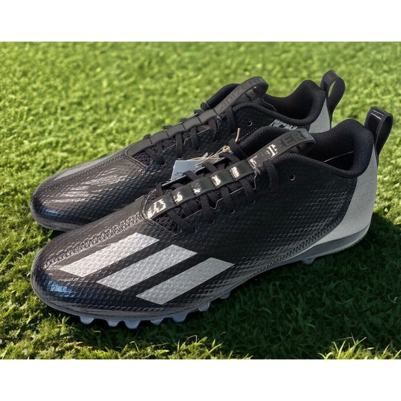 Adidas Adizero Black Gray Spark NFL Football Cleats GV9085 Mens 10 NEW Fast Ship main image 13
